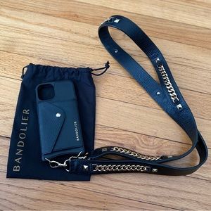 Bandolier iPhone 11 Pro leather crossbody case